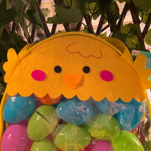 2 New Zippered Chick Easter Egg Value Bags  - 2 Bags & 80 Plastic Eggs - Picture 12 of 13